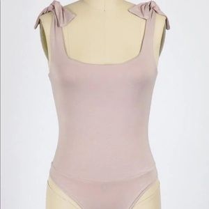 Dusty Rose Bow tie bodysuit- 1 LEFT